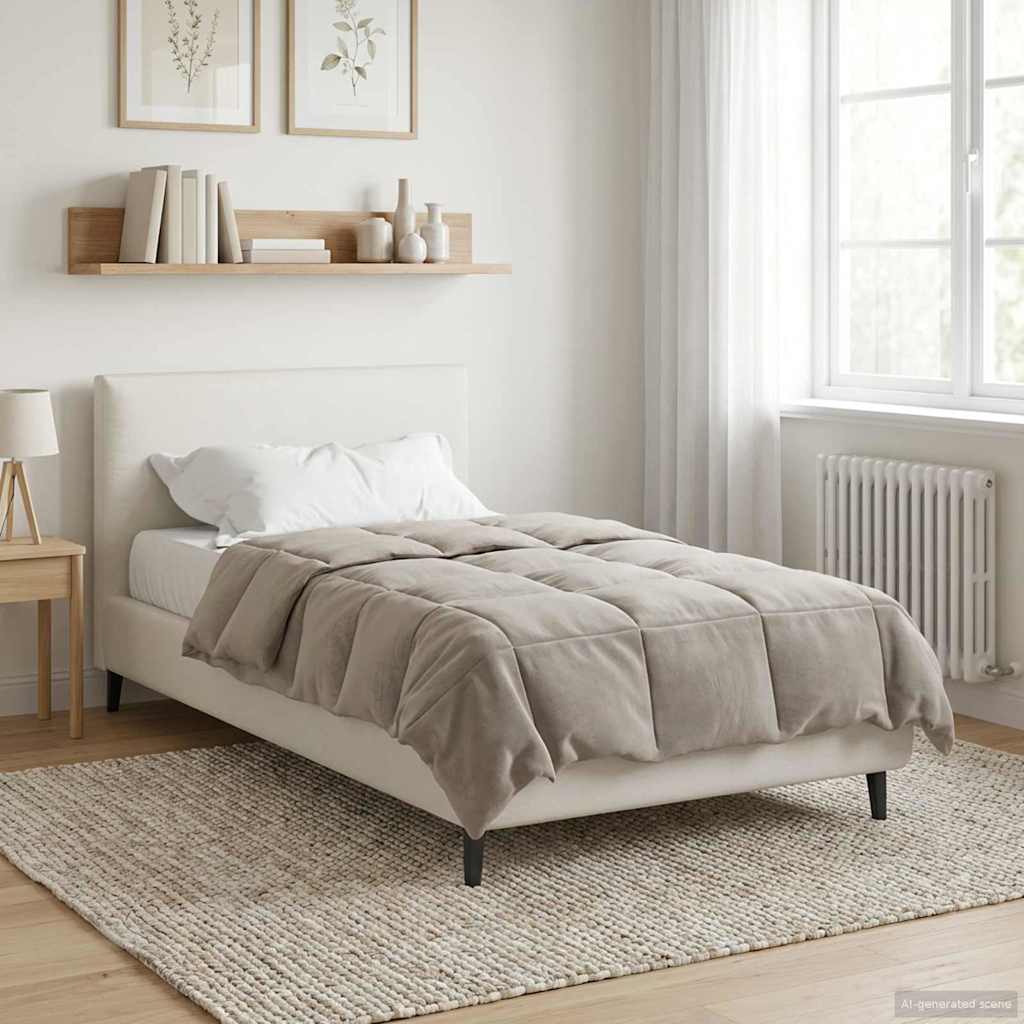 Winterbettdecke Gepolstert Anthrazit 240 x 260 cm Mikrofaser