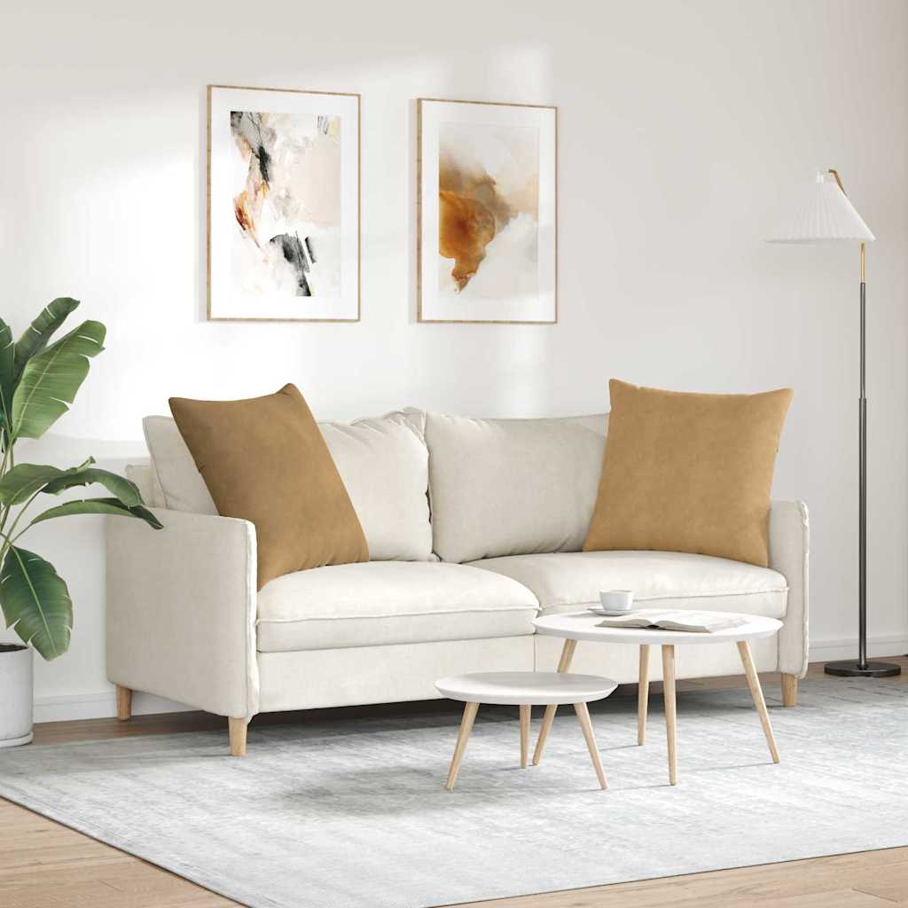 Sofakissen 2 Stück Blau 50 x 30 cm Cordstoff