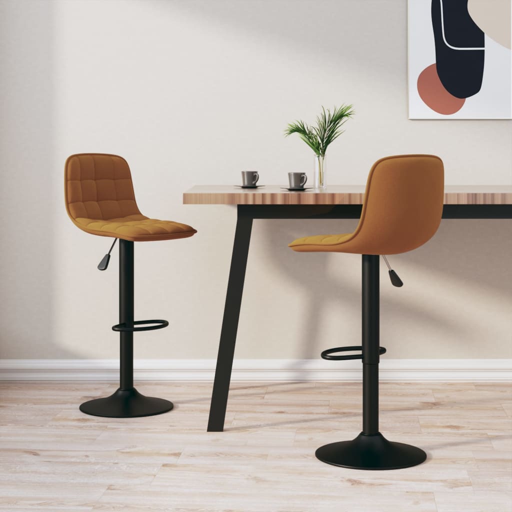 Barhocker 2 Stk. Hellgrün Samt