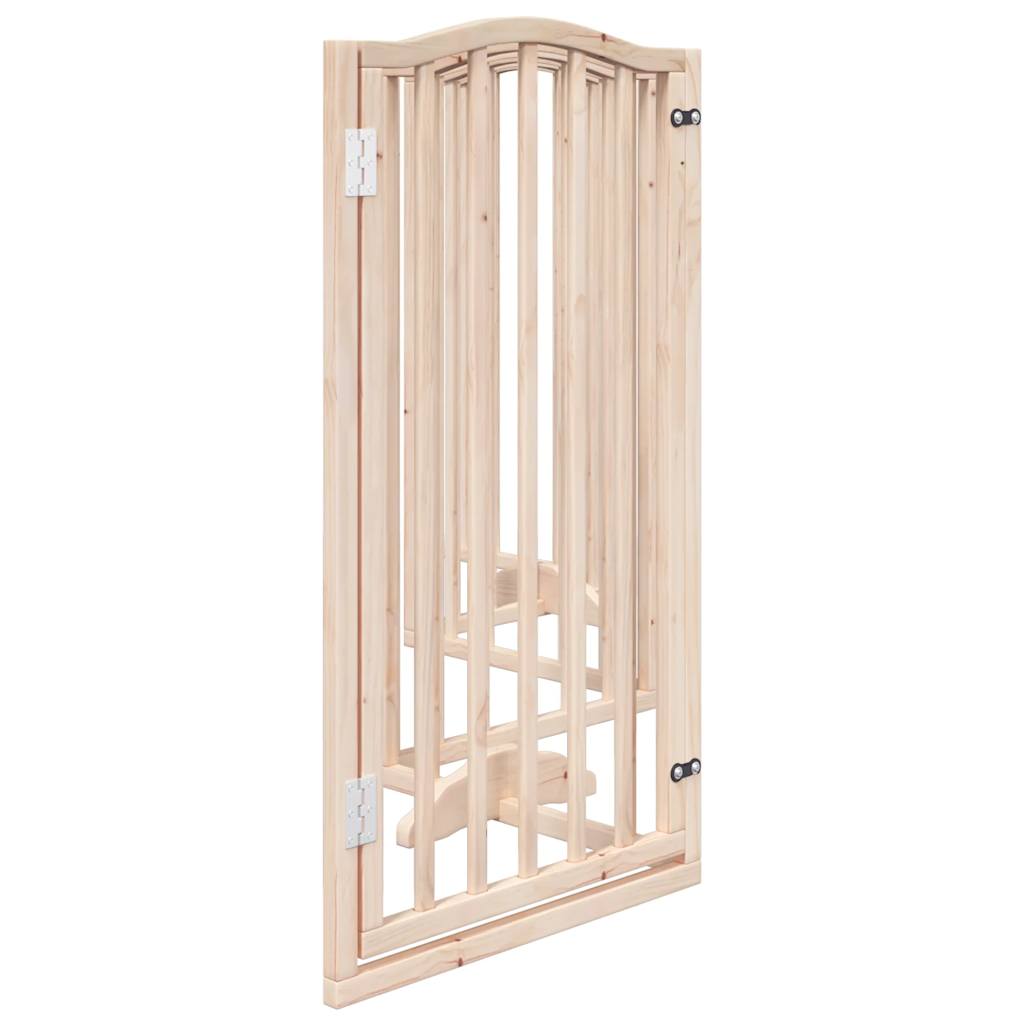 3-tlg. Hundetor Faltbar 150 cm Pappelholz