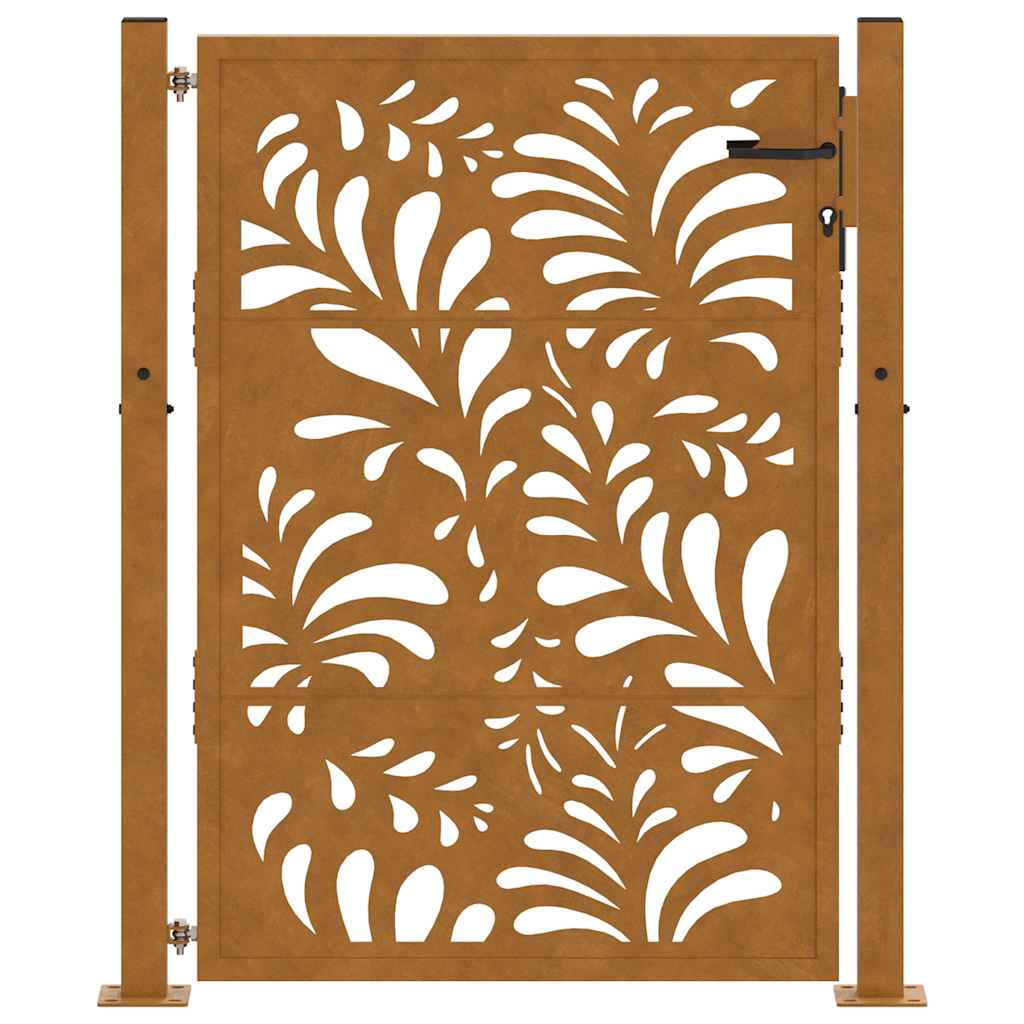 Gartentor Schwarz 100x100 cm Stahl Lichtdesign