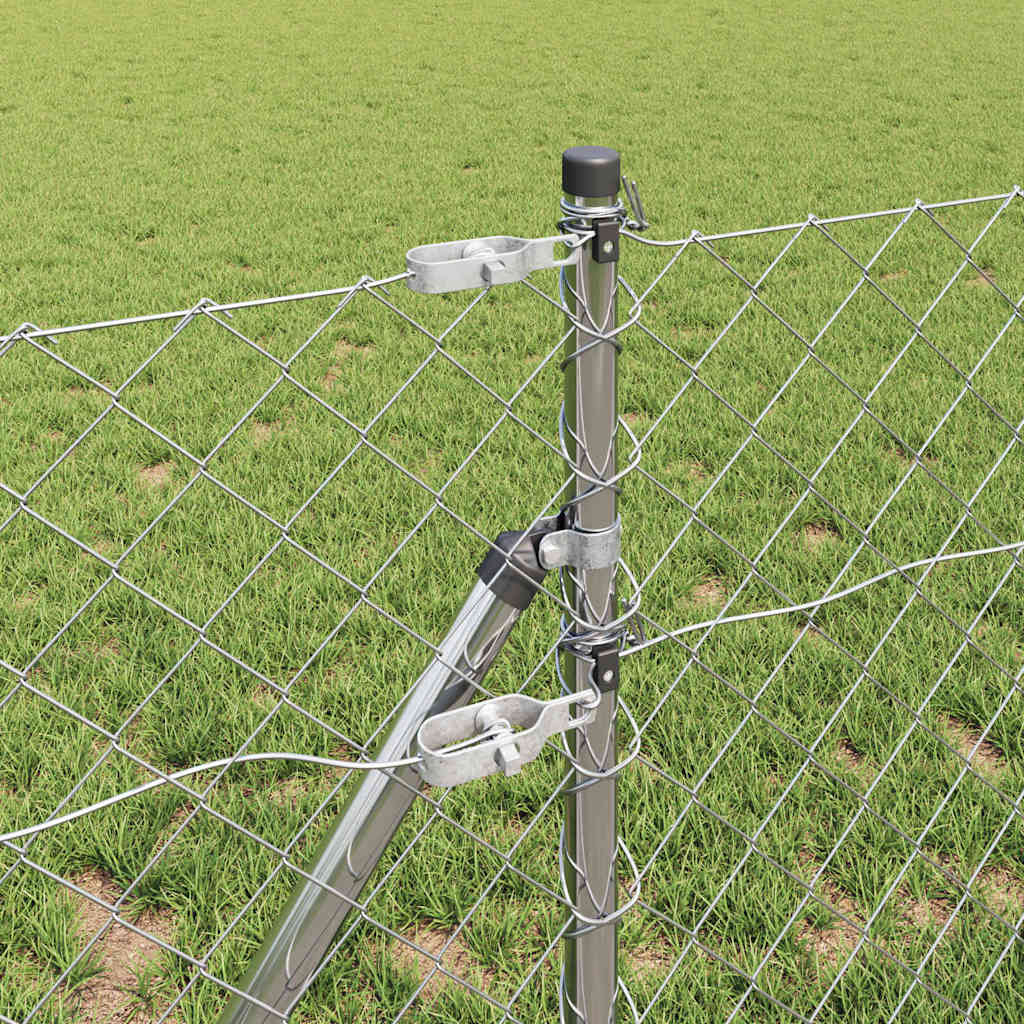 Outdoor Kettenglied-Zaun Erdfixierung 10 x 0,4 m Grün Netz
