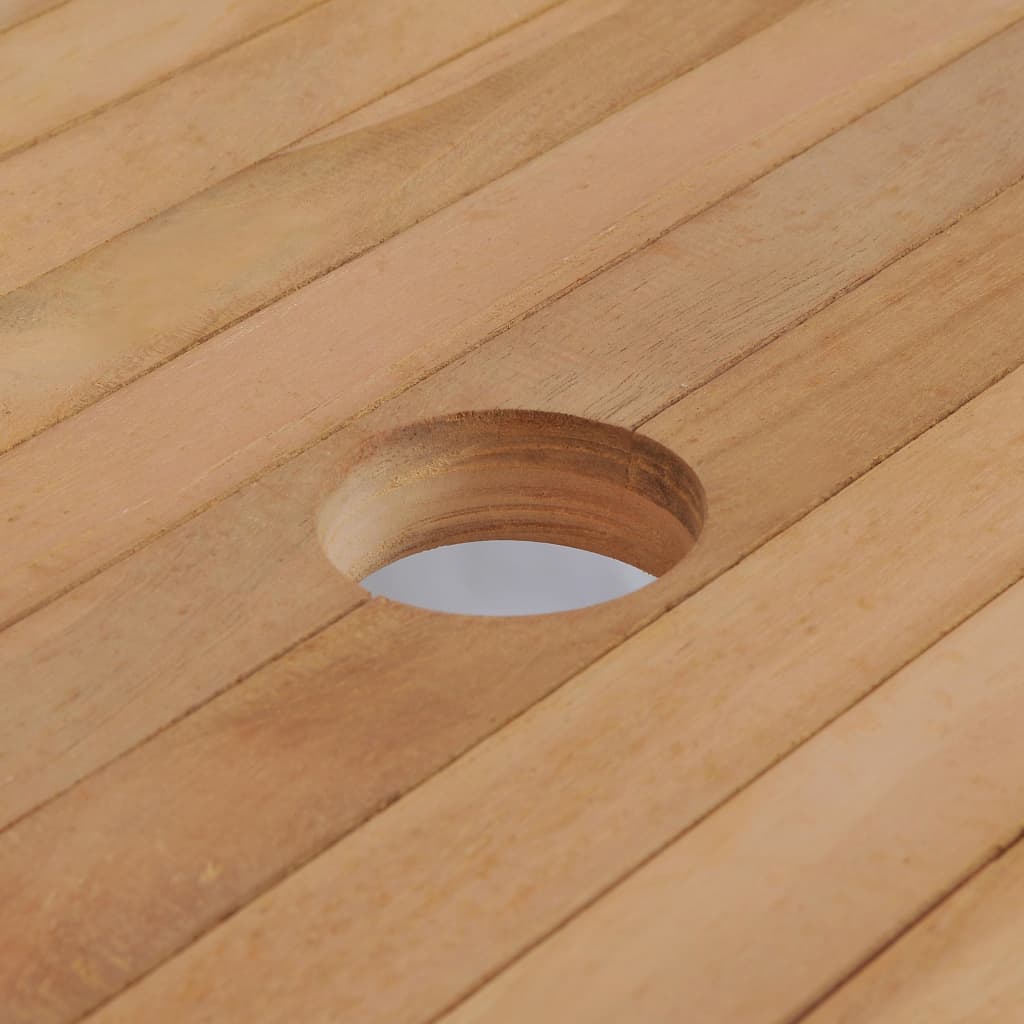 Gartentisch 180x90x75 cm Massivholz Teak