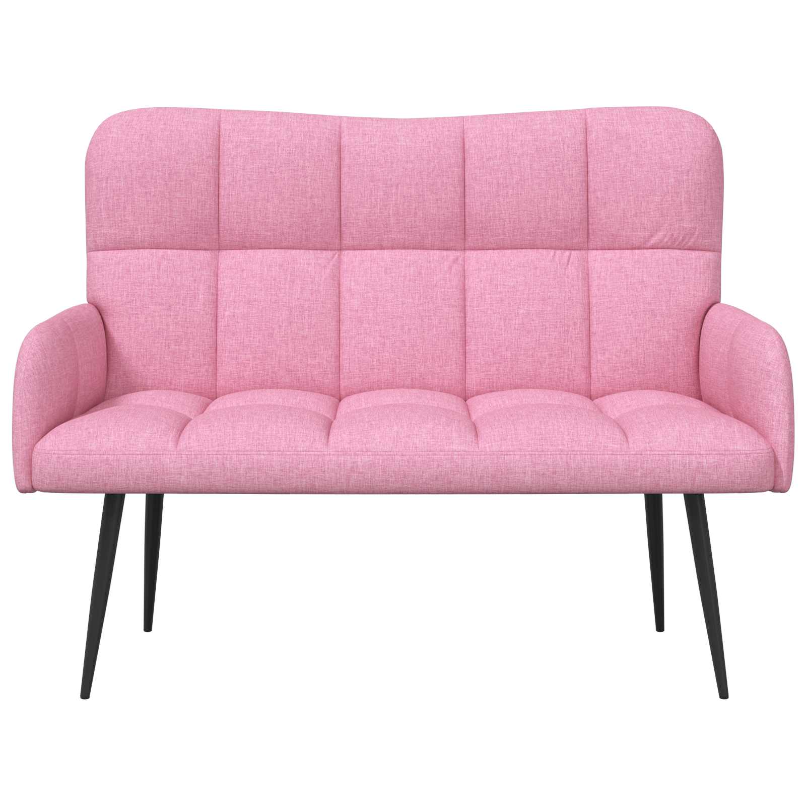 2-Sitzer Sofa Hellgrau 115 x 61 x 87 cm Stoff