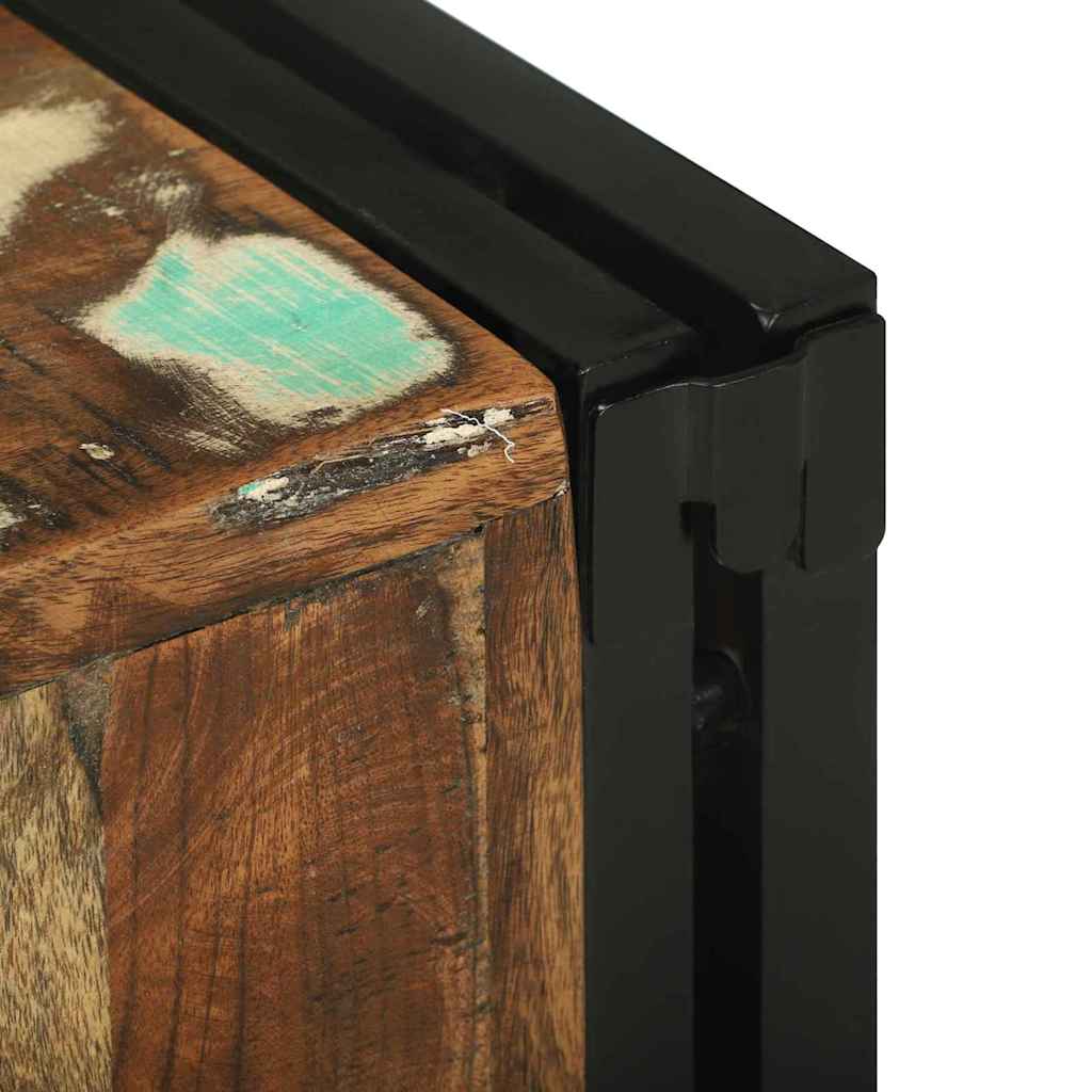 Weinregal Braun und Schwarz 35 x 35 x 39 cm Massivholz Mango