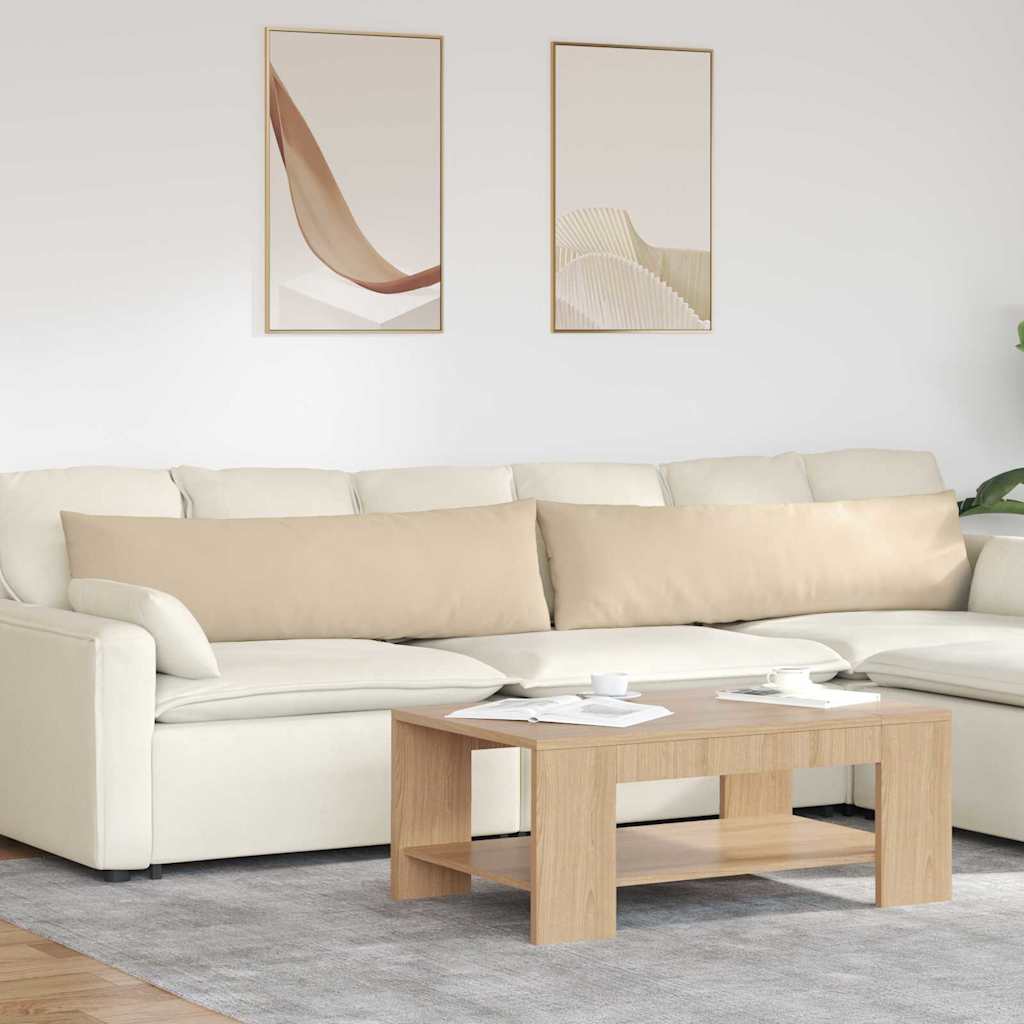 Sofakissen 2 Stück Taupe 50 x 30 cm Stoff