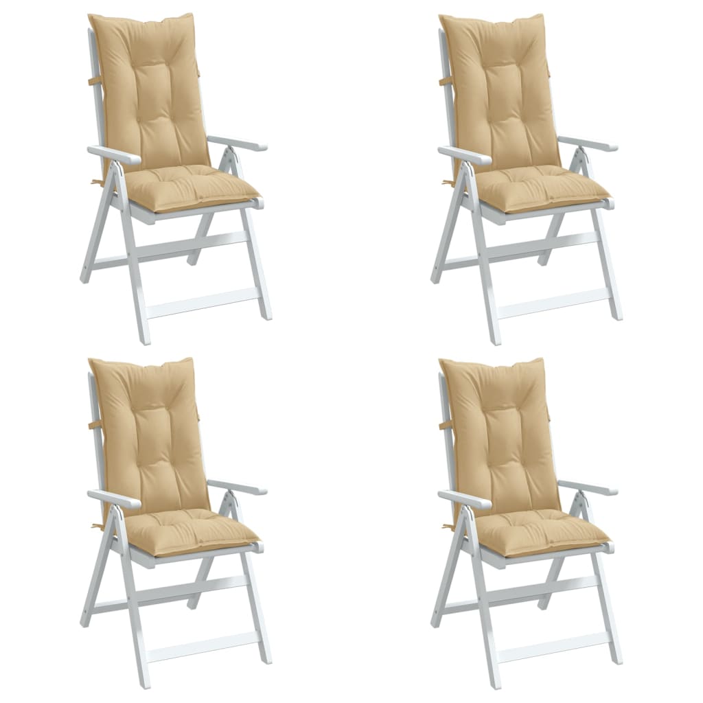 Hochlehner-Auflagen 2 Stk. Melange Anthrazit 120x50x7cm Stoff