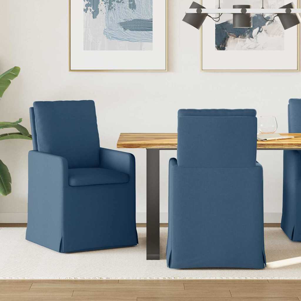 Esszimmerstühle 2 pcs Hellgrau 57 x 67 x 98 cm Stoff