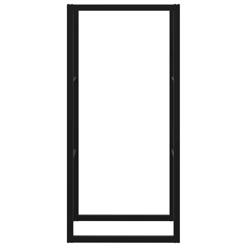 Brennholzregal Schwarz 55x30x61 cm Stahl