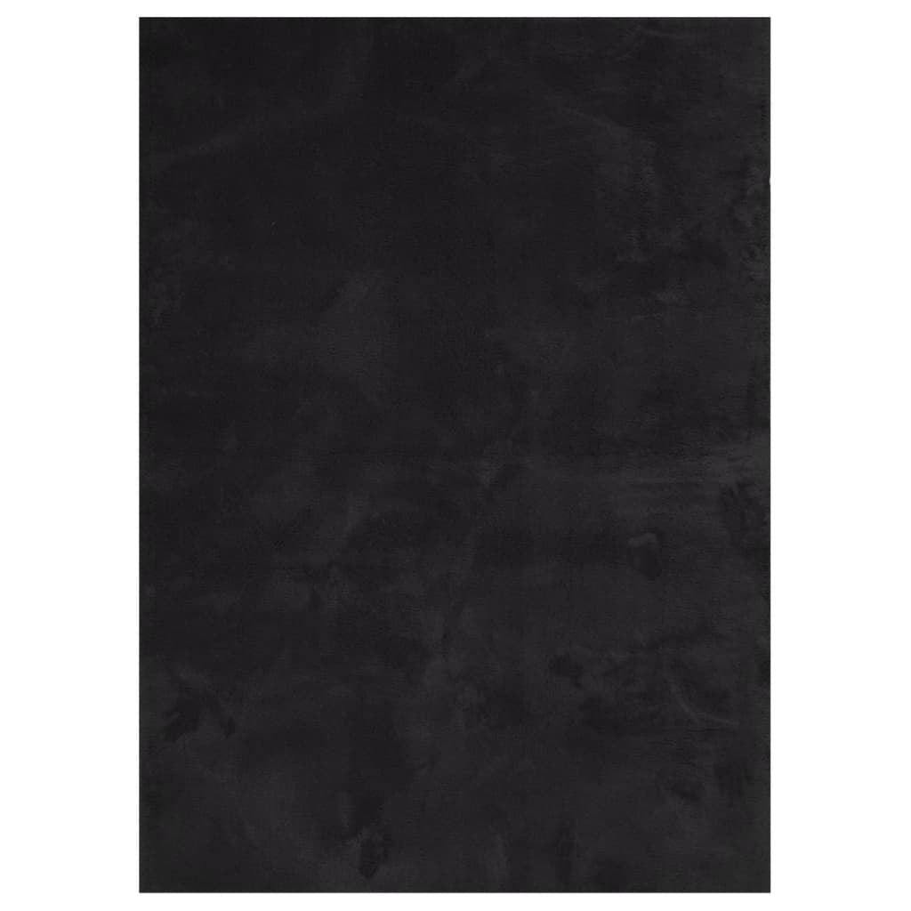 Teppich HUARTE Kurzflor Weich und Waschbar Anthrazit 60x110 cm