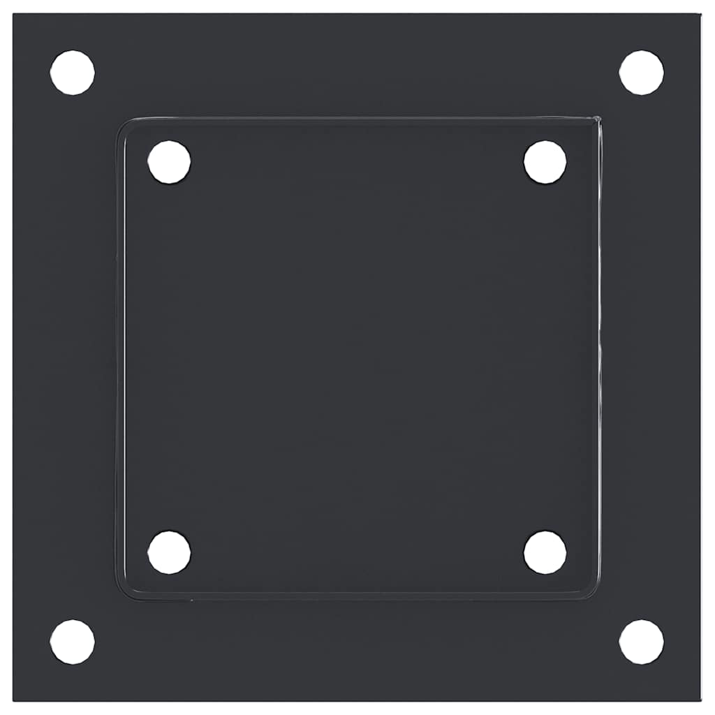 Pfostenträger Quadratisch 4Stk. Silber 46x46mm Verzinkter Stahl