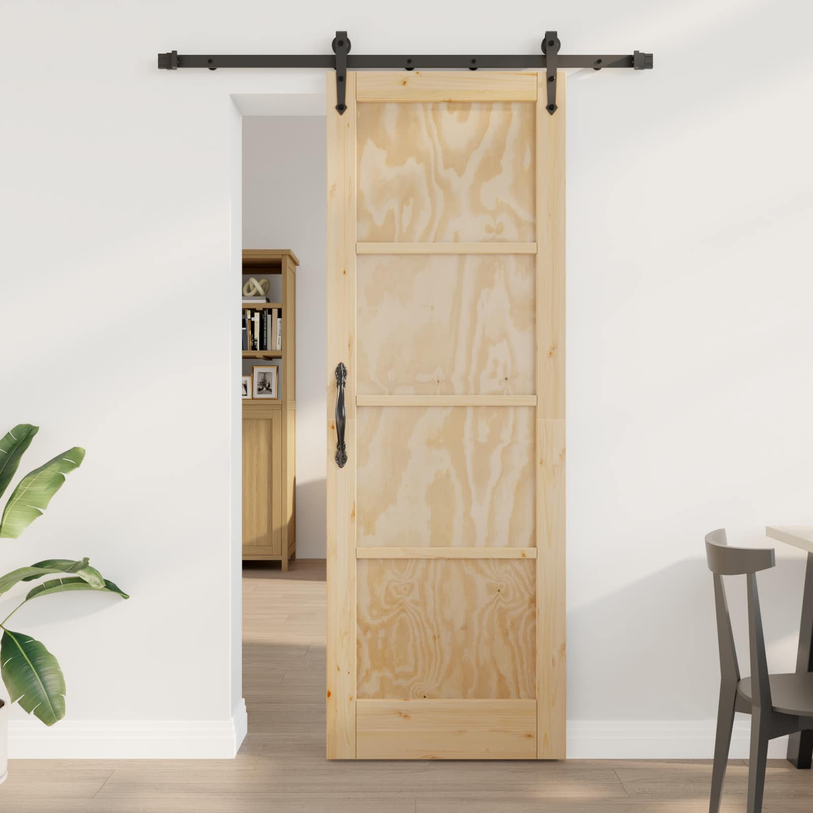 Schiebetür ORKDAL Natur 61 x 198,5 cm Massives Kiefernholz