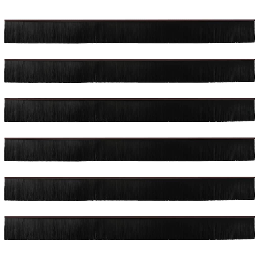Aufsteck Türbürstendichtungen 2 pcs Braun 100 cm