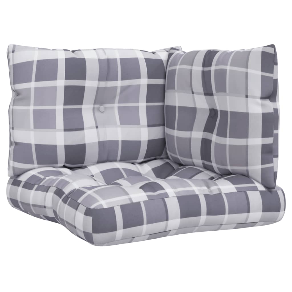 Palettenkissen 3-tlg. Taupe Stoff