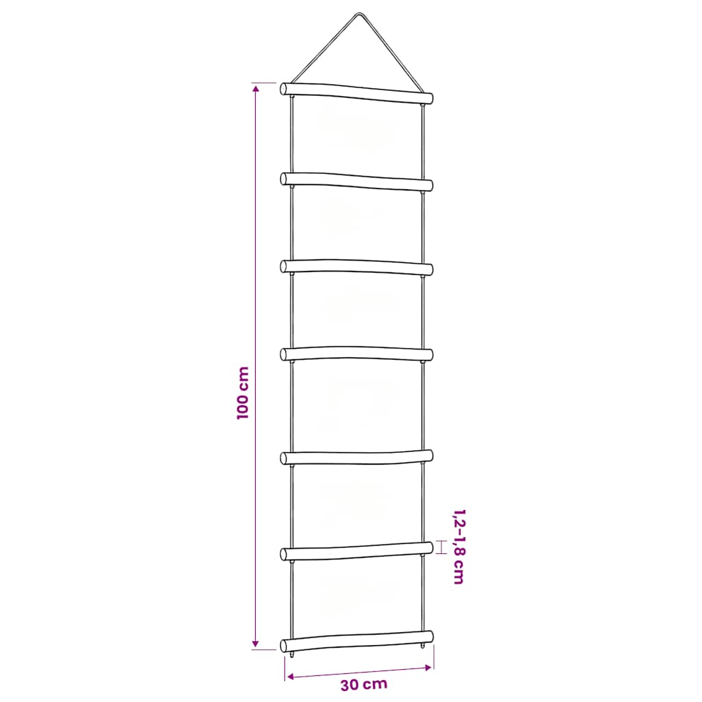Wanddekorationen in Leiterform 2Stk. 30x100cm Natürlicher Zweig