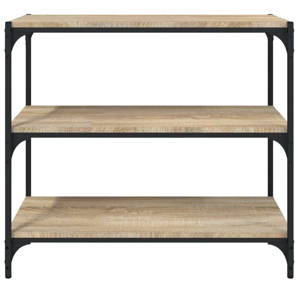 Bücherregal Schwarz 40x33x70,5 cm Holzwerkstoff und Stahl