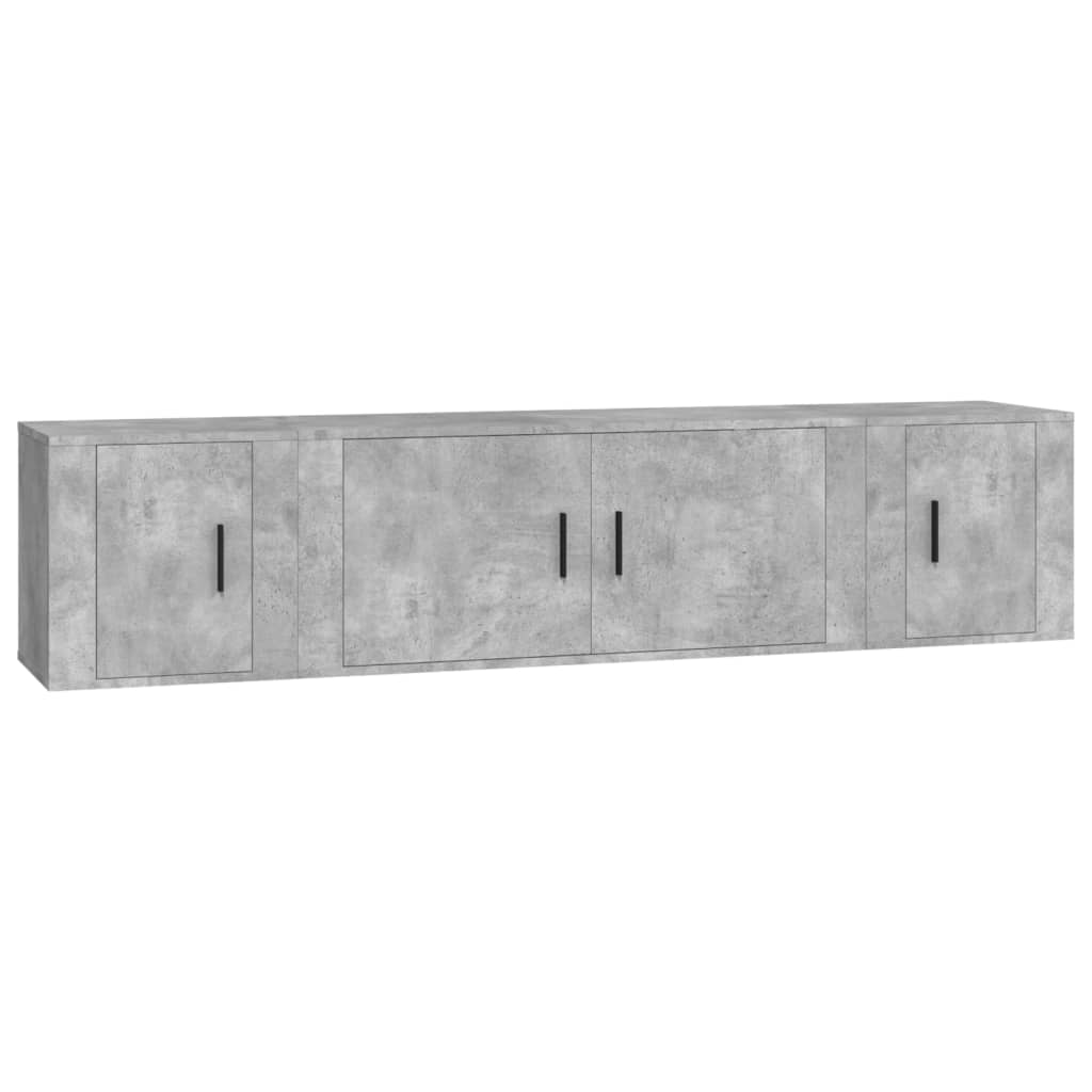 3-tlg. TV-Schrank-Set Weiß Holzwerkstoff