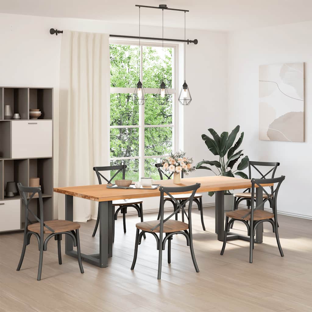 Couchtischbeine T-Form 2 Stk. Schwarz 30x25x(30-31) cm Stahl