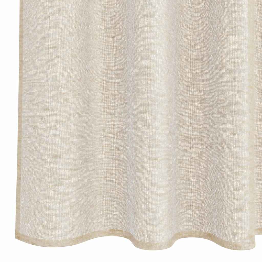 Voile-Vorhang mit Vorhängen 2 pcs Weiß 140 x 140 cm Polyester