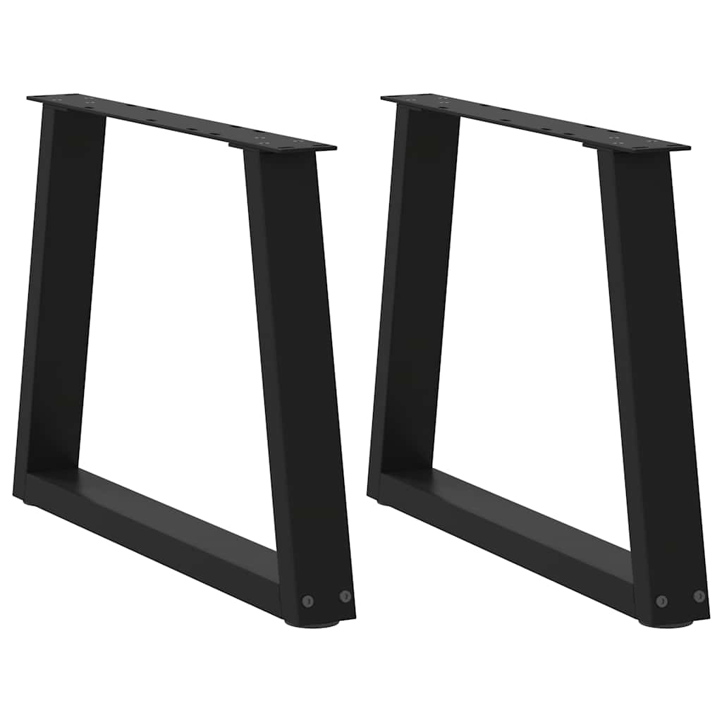 Couchtischbeine V-Form 2 Stück Schwarz 30x(30-31,3) cm Stahl