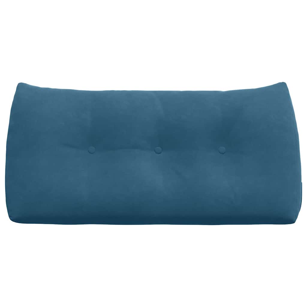 Rückenkissen Blau 45 x 24 x 50 cm Samt