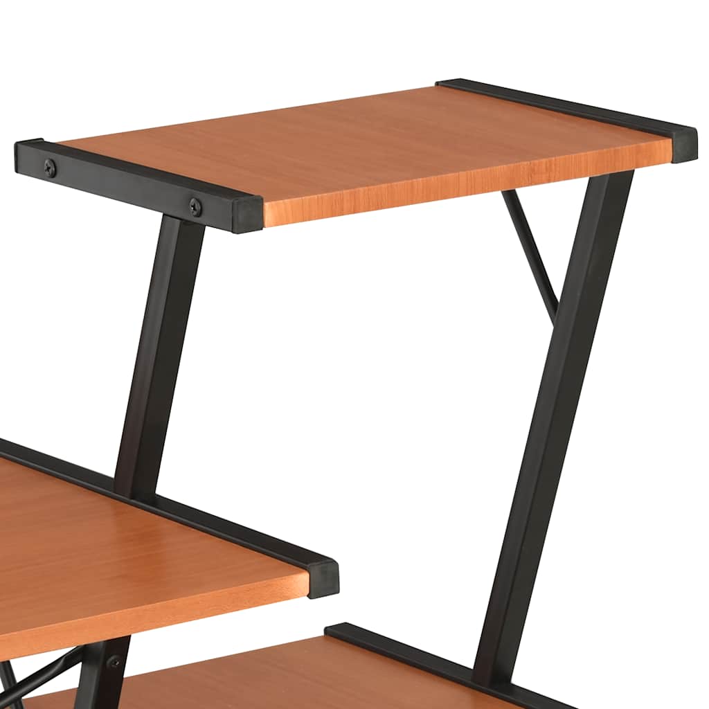 Schreibtisch mit Regal Weiß 116×50×93 cm