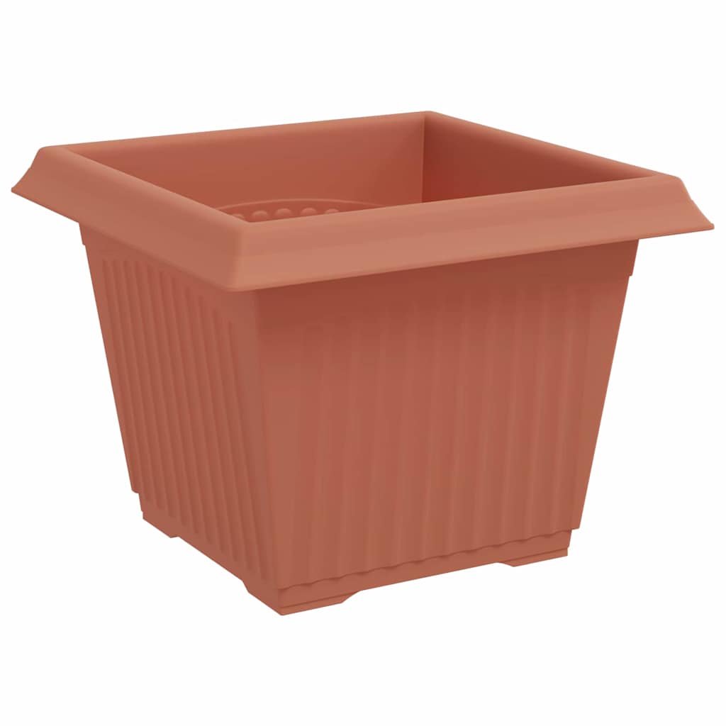 Blumentöpfe 6 pcs Ziegelrot 20 x 20 x 16 cm Kunststoff