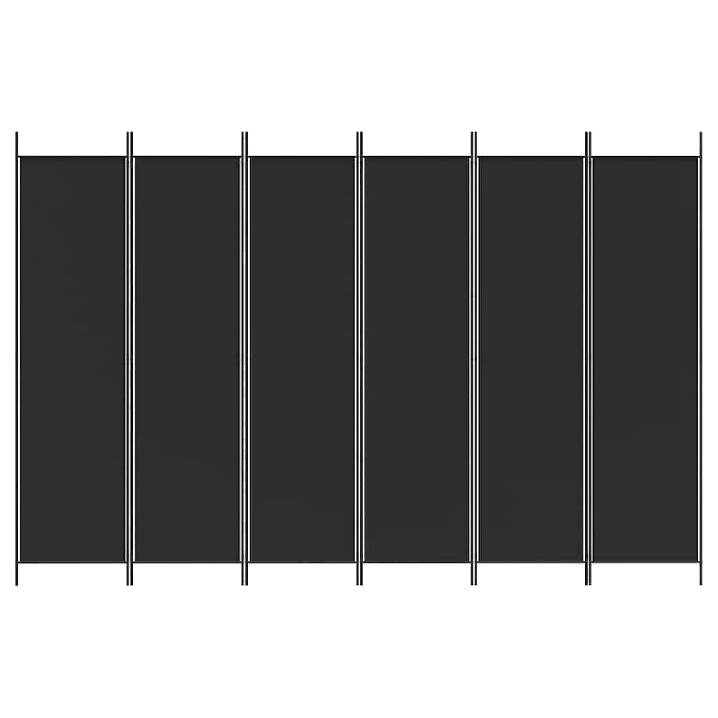 3-tlg. Paravent Schwarz 150x200 cm Stoff