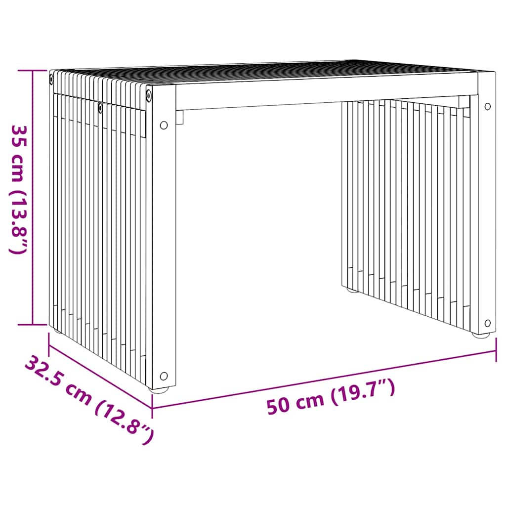Garten-Beistelltisch 3 pcs Braun 33 x 44,5 x 51 cm
