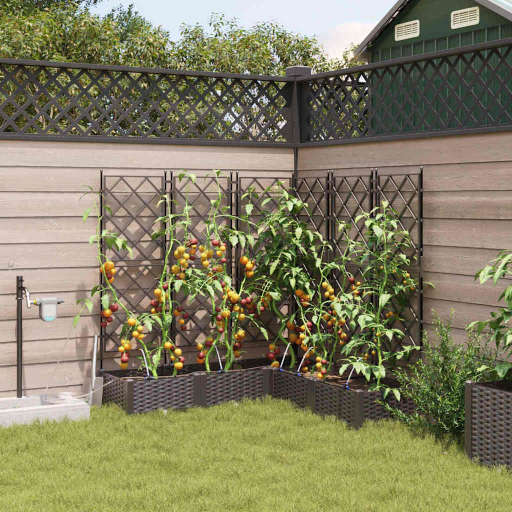 Garten-Pflanzgefäß 4 Stk. Braun 160 x 40 x 22 cm PP