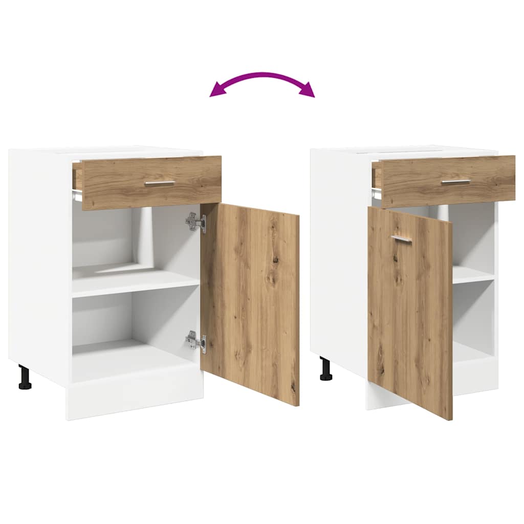 Unterschrank Lyon Weiß 60x46x81,5 cm Holzwerkstoff