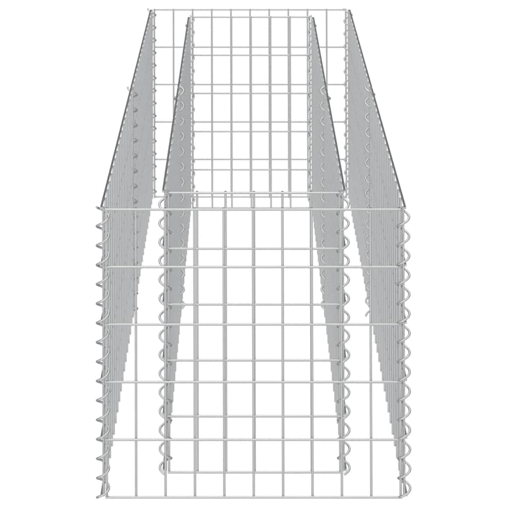 Gabionen-Hochbeet Verzinkter Stahl 450×90×100 cm