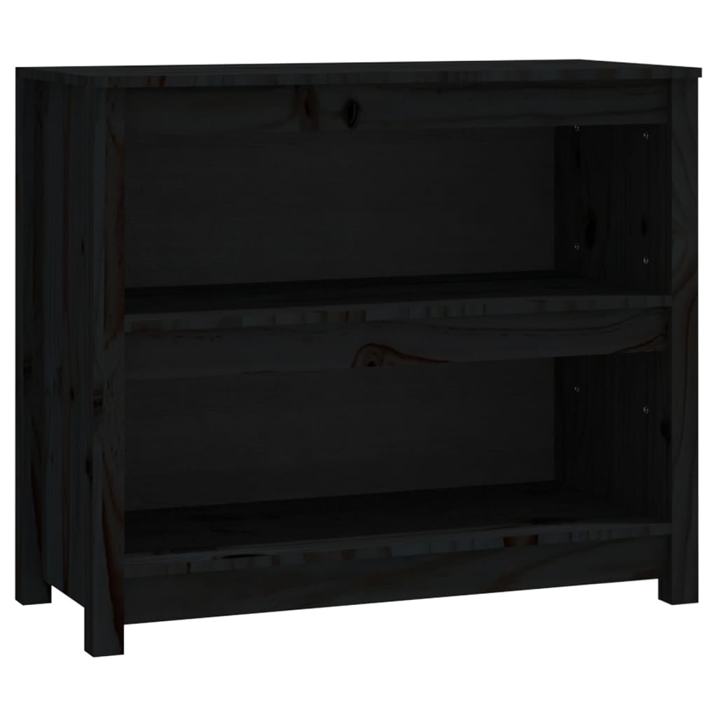 Bücherregal Grau 80x35x68 cm Massivholz Kiefer
