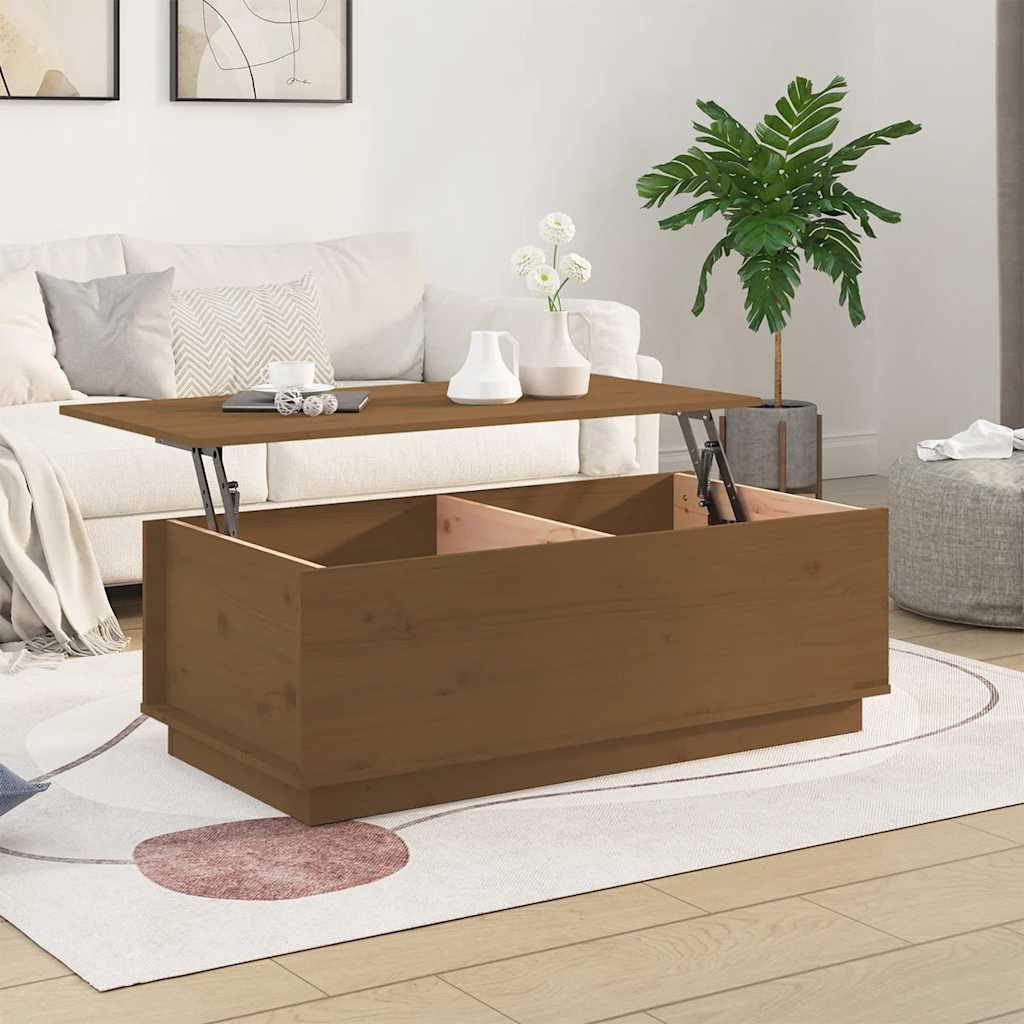 Couchtisch 100x50x35 cm Massivholz Kiefer