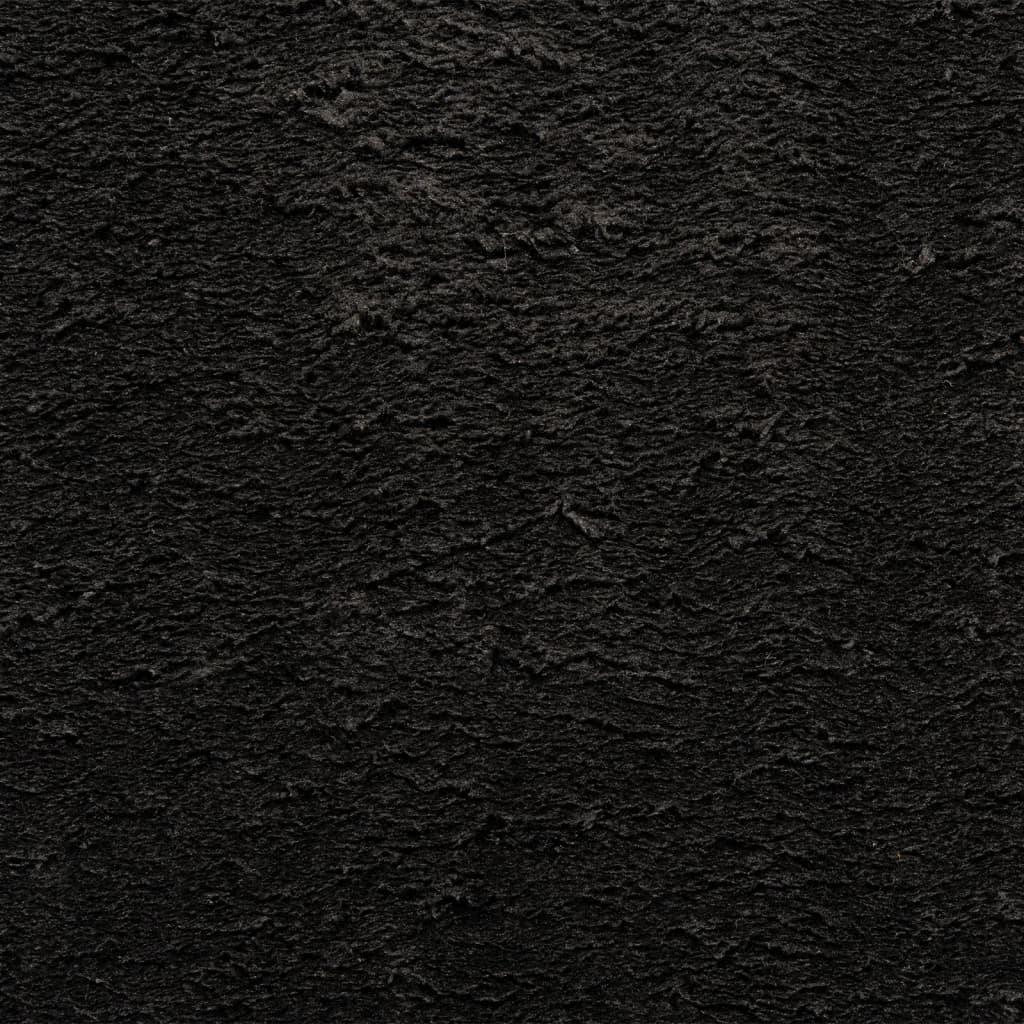 Teppich HUARTE Kurzflor Weich und Waschbar Anthrazit 60x110 cm