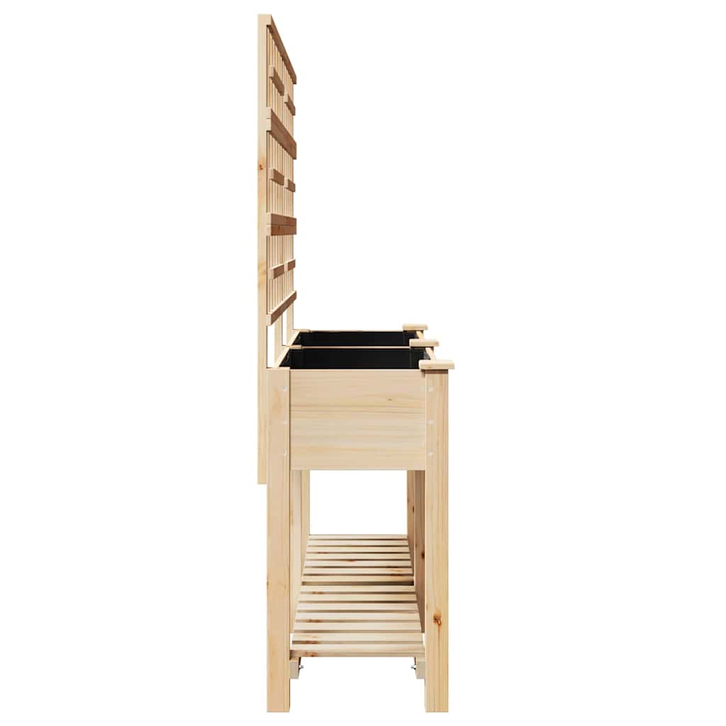 Garten-Pflanzgefäß Beige 71 x 38 x 152 cm Massivholz aus Fichte