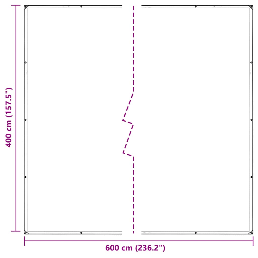 Transparente Plane mit Ösen 1x2 m PVC