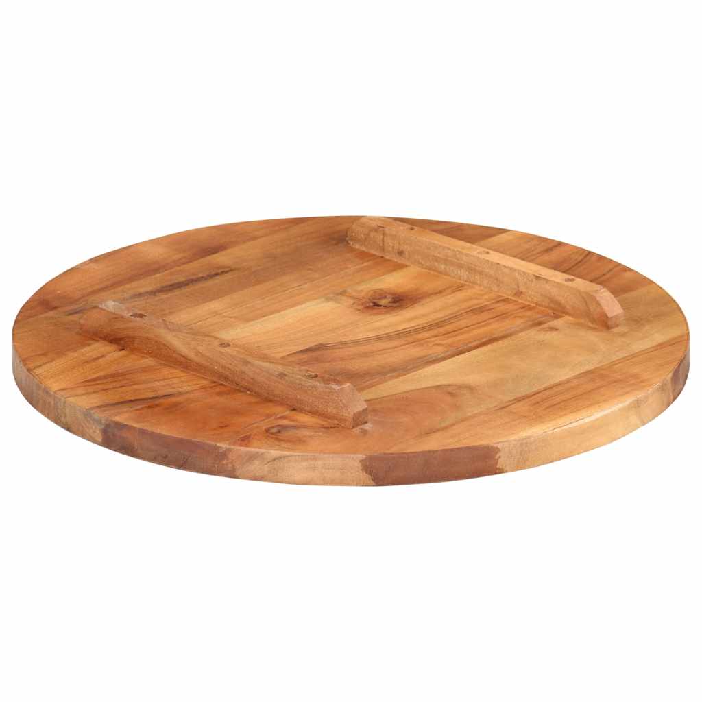 Tischplatte Massivholz Akazie Rund 15-16 mm 40 cm