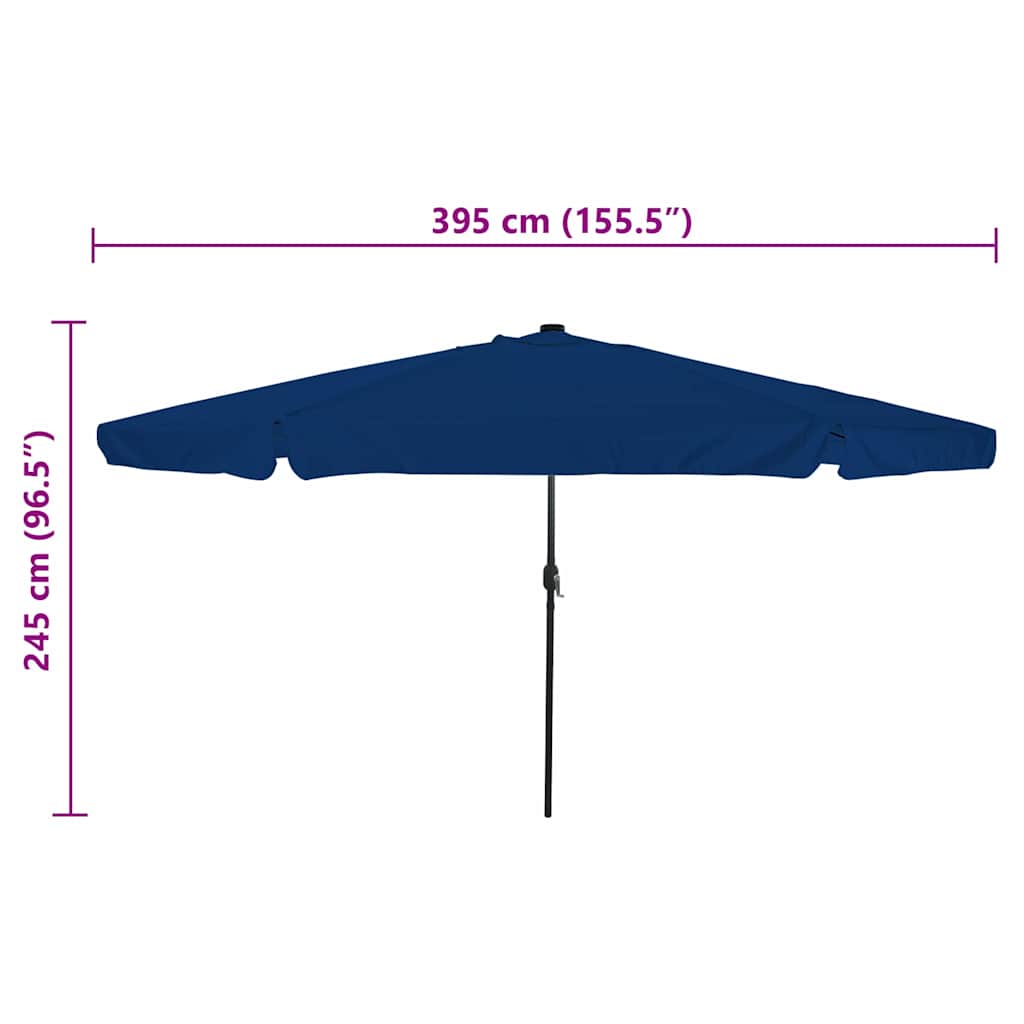 Garten-Sonnenschirm Sand und Anthrazit 395 x 395 x 245 cm