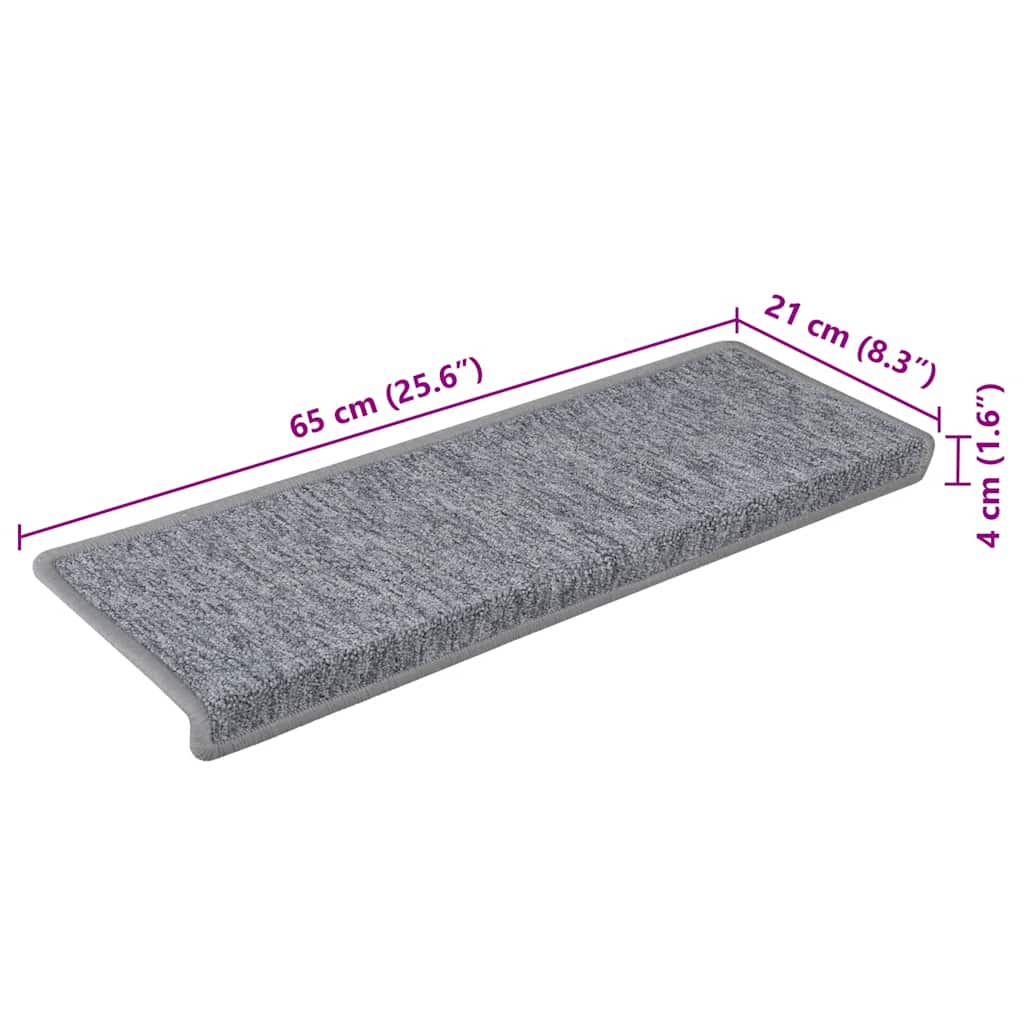 Stufenmatten 15 Stk. 65x21x4 cm Anthrazit Rechteckiger Rand