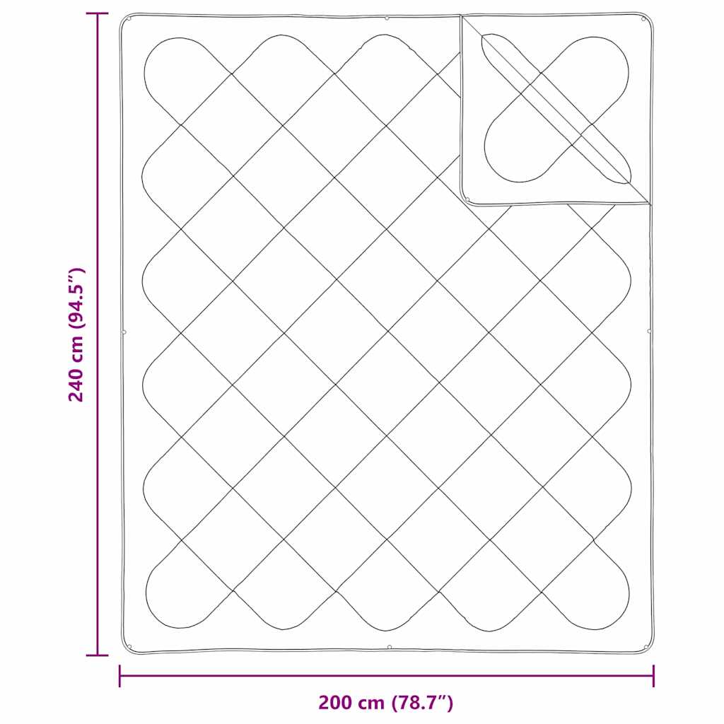 2-in-1 Bettdecke Weiß 135 x 200 cm Polyester