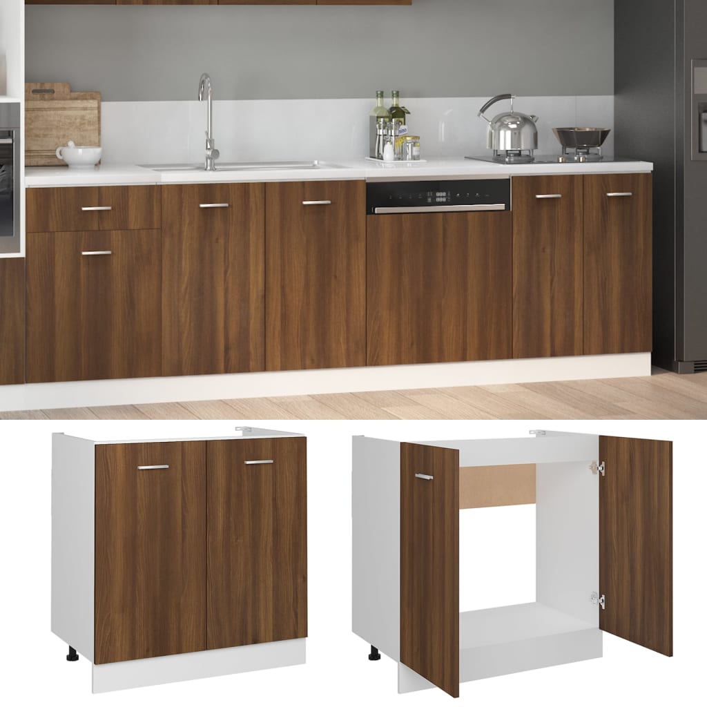 Unterschrank Lyon Weiß 60x46x81,5 cm Holzwerkstoff