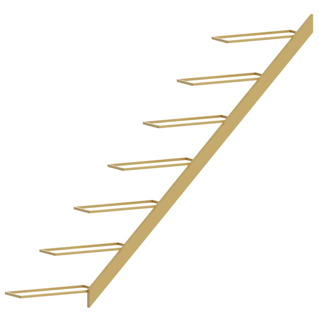 Wand-Weinregal für 7 Flaschen Schwarz Metall