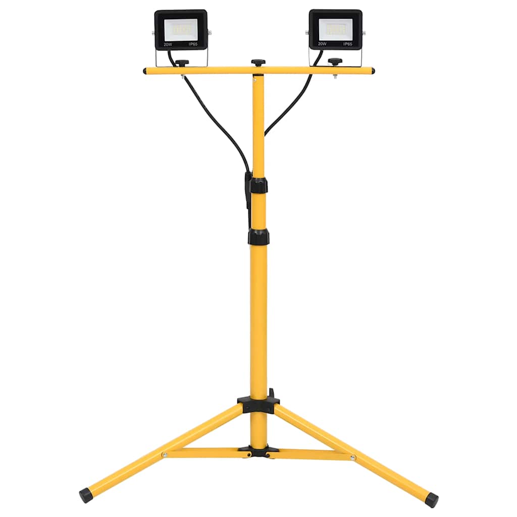 LED-Fluter mit Stativ 2x10 W Warmweiß