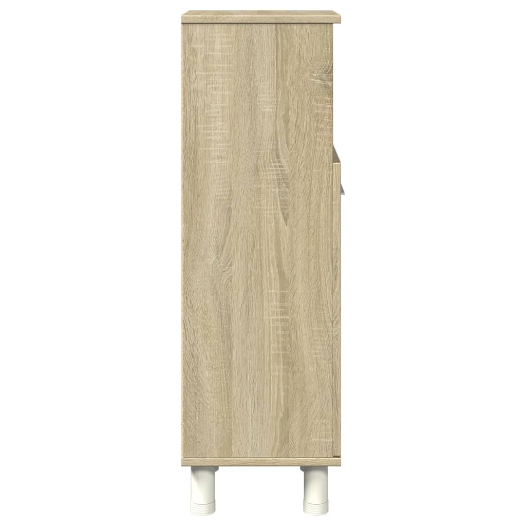 Badezimmerschrank Weiß 30x30x95 cm Holzwerkstoff