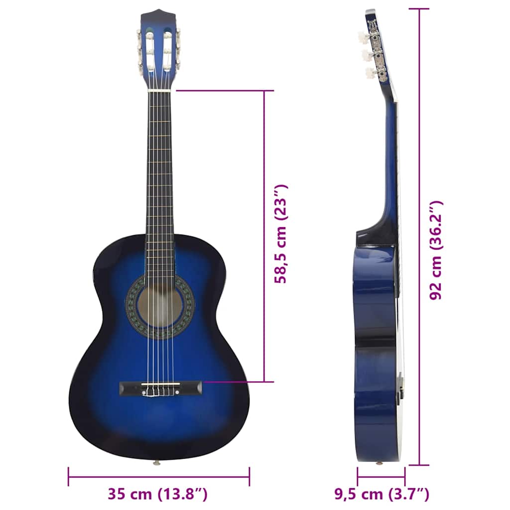 12.-tlg. Klassische Gitarre Set für Anfänger 4/4 39