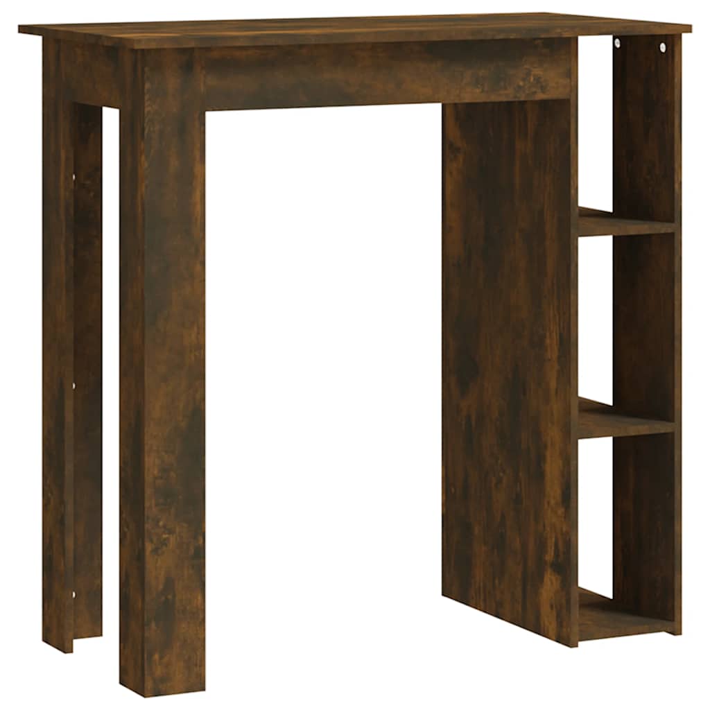 Bartisch mit Regal Weiß 102x50x103,5 cm Holzwerkstoff