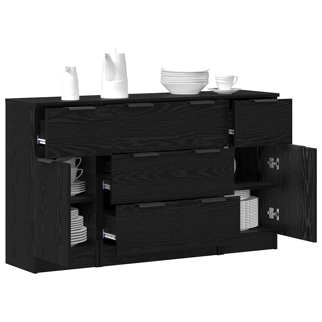 3-tlg. Sideboard-Set Weiß Holzwerkstoff