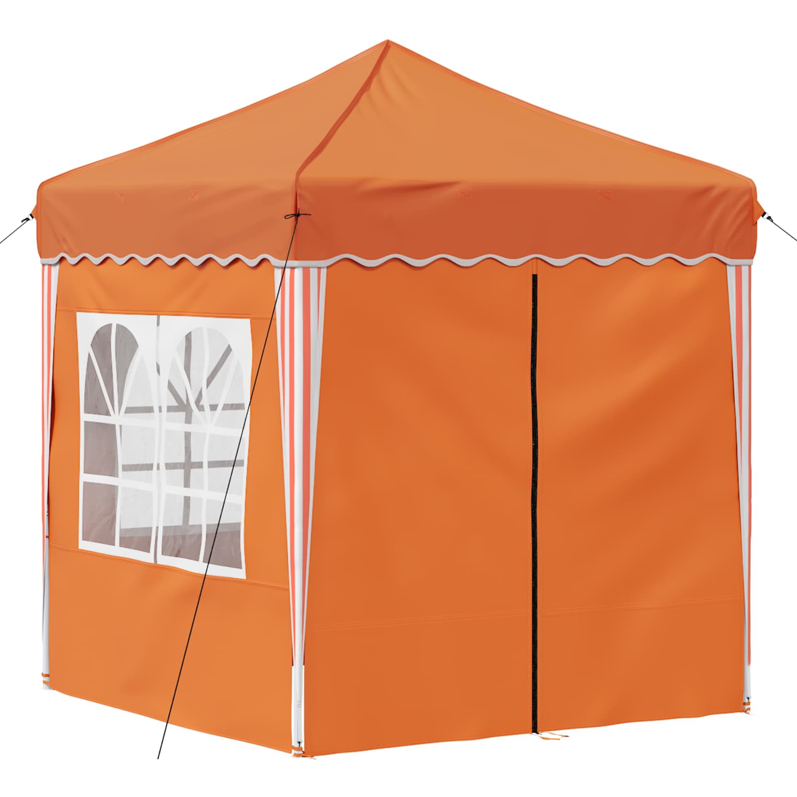 Pop-up Partyzelt 195 x 195 x 245 cm Creme Oxford-Stoff