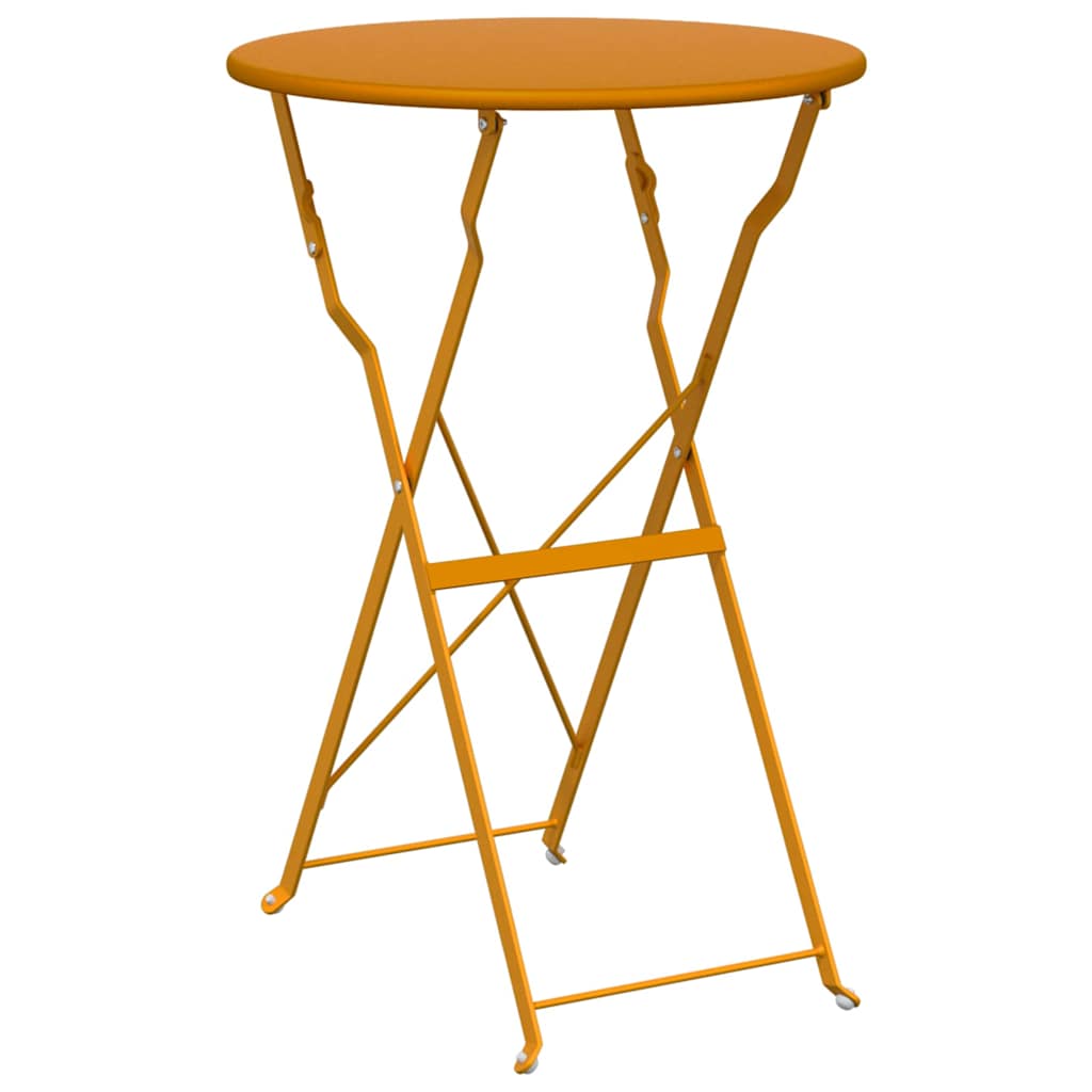 Bistrotisch Weiß Ø 50 x 71 cm Pulverbeschichteter Stahl